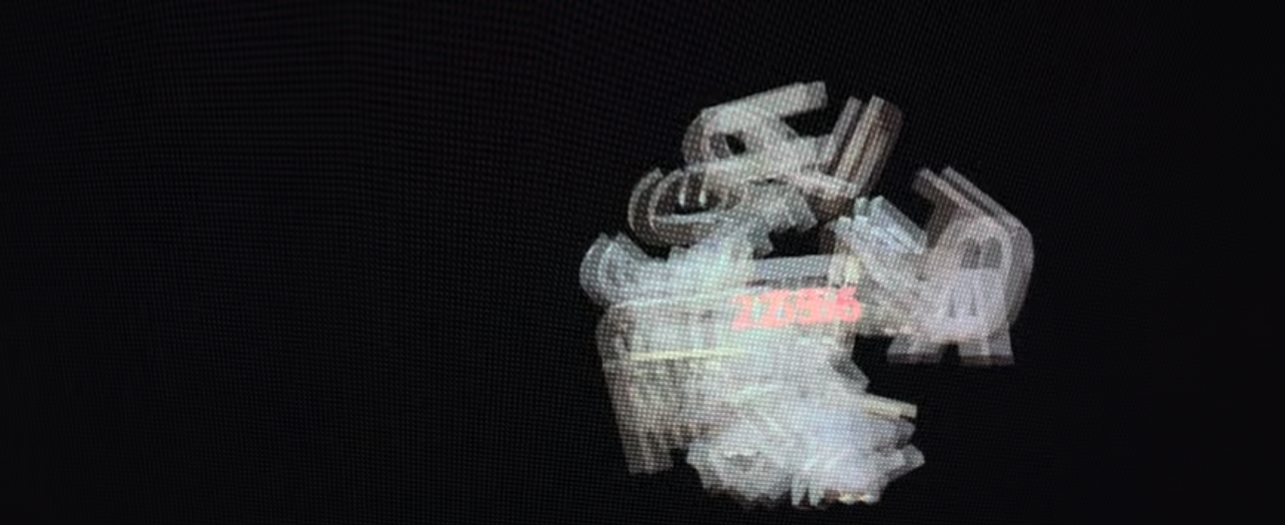 Abstrakte Aufnahme, die Kunst und Technologie verbindet